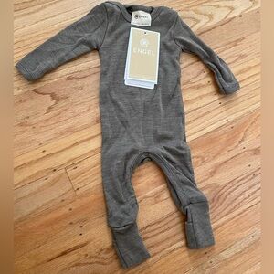 Kids Gray Footie One Piece 0-3 months